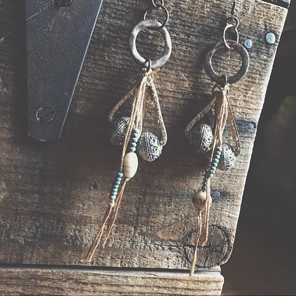 OOAK Artisan Design "Daiena Gypsy Girl" Earrings | Handcrafted Boho Statement